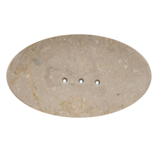 Soap dish made of natural marble stone handmade with drainage channel - hygienically extends the life of your soap  shape oval