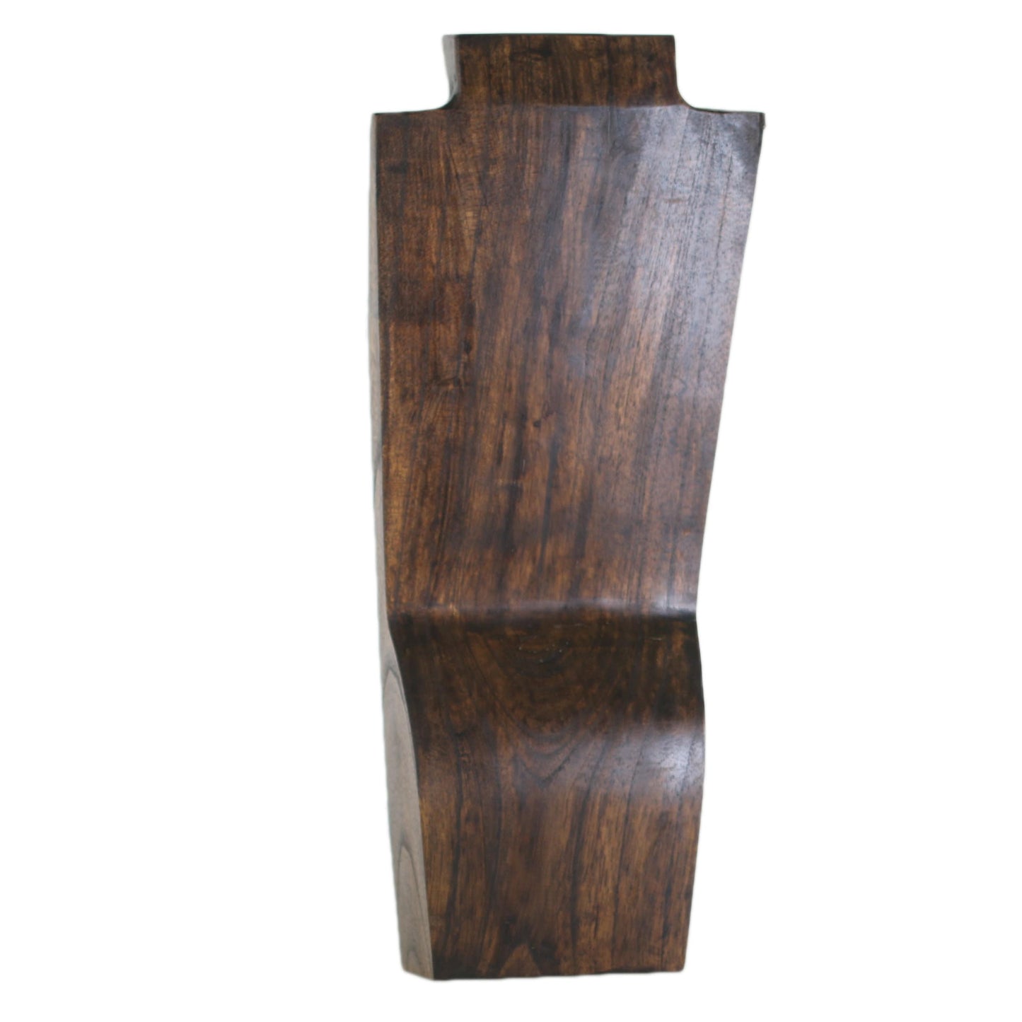 Wooden Jewelry Stand deep brown 40cm (15.7") | Necklace Display Bust