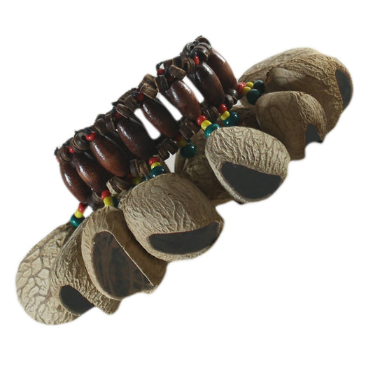 Bracelet rattle dance bracelet made of nutmeg warm natural sound & beautiful design