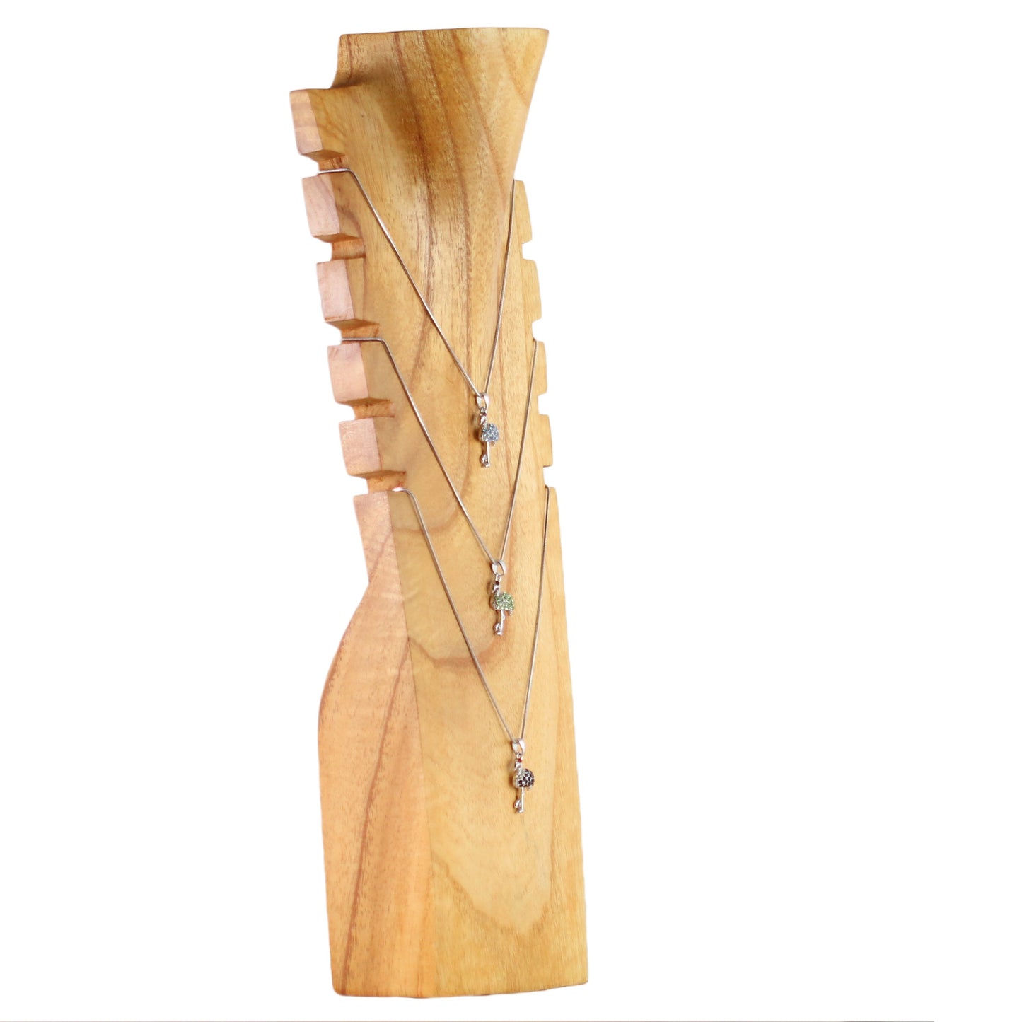 40 cm necklace stand jewelry stand chain display jewelry bust made of wood for several necklaces natural