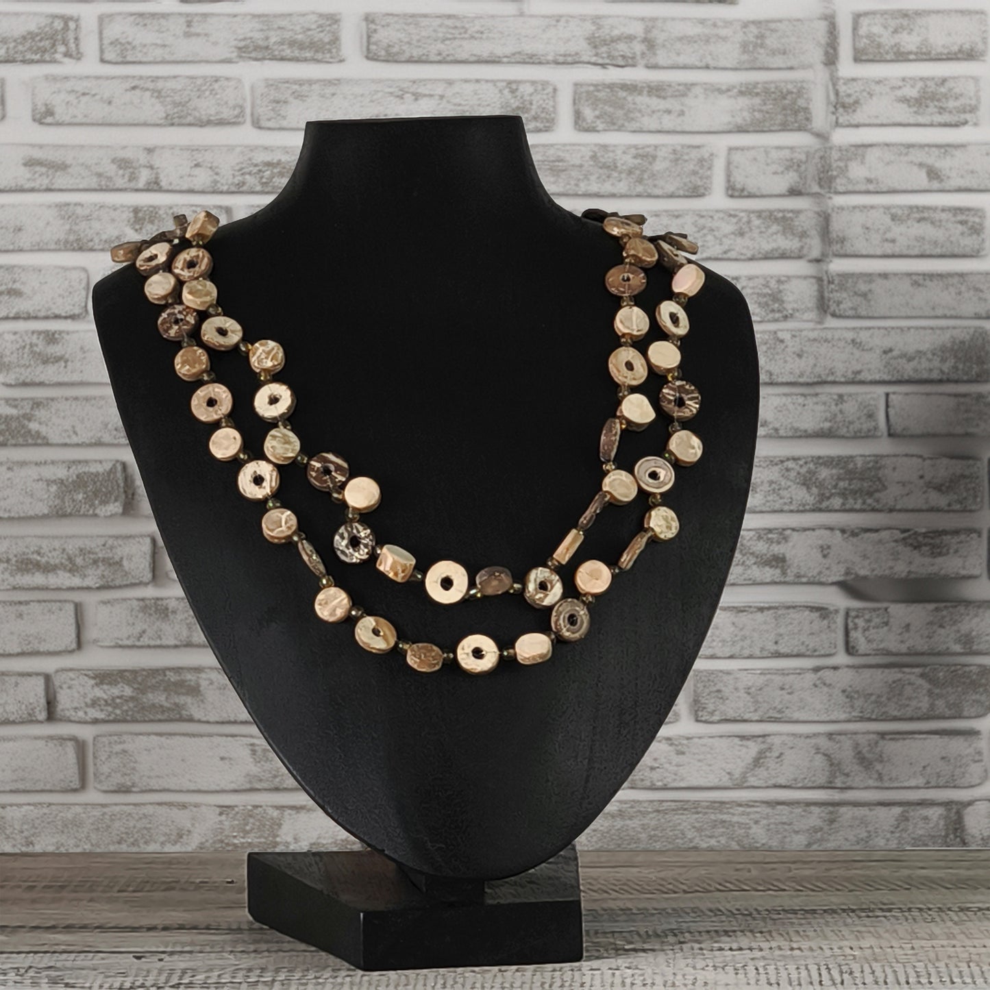 Elegant jewelry bust - jewelry holder - necklace holder - jewelry stand made of wood 10 x 8 x 5 inches