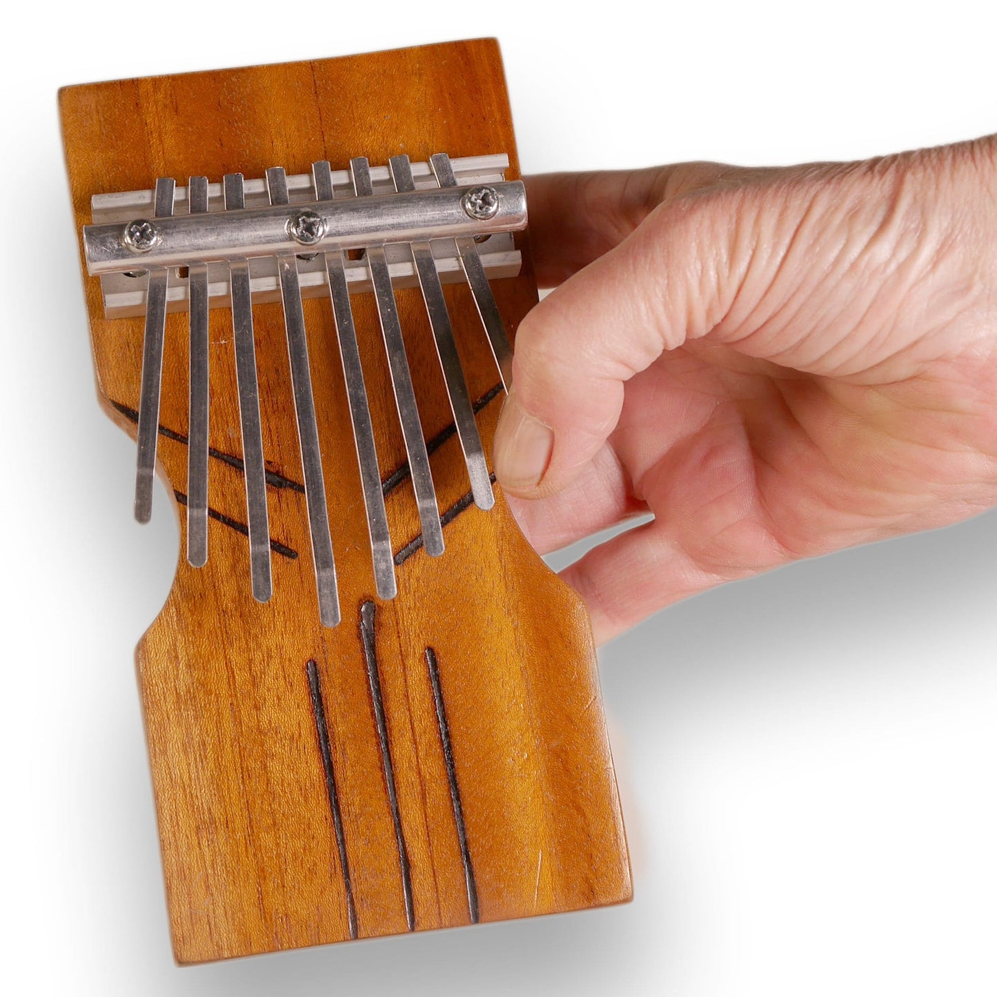 Kalimba thumb piano Sansula percussion instrument made of wood