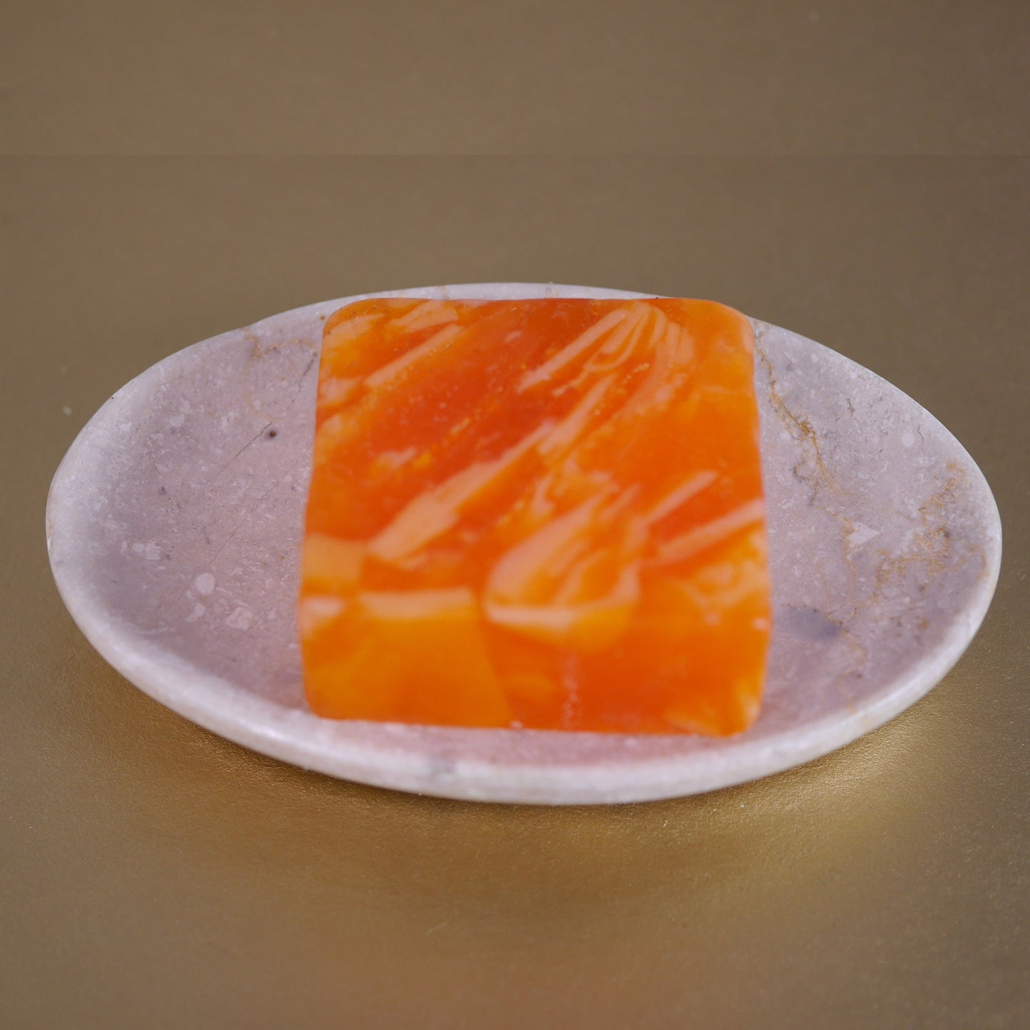 Soap dish made of natural marble stone handmade with drainage channel - hygienically extends the life of your soap  shape oval