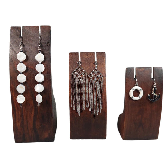 Wooden Earring Display Stand | 3 Sizes 8 / 12 / 15cm